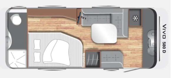 Wohnwagen LMC Vivo 580 D Plan